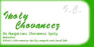 ipoly chovanecz business card